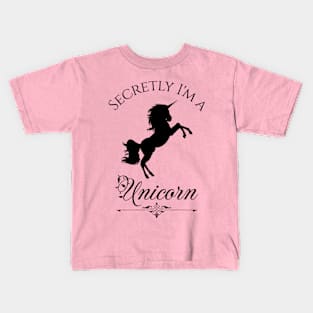 Secretly I'm a Unicorn Kids T-Shirt